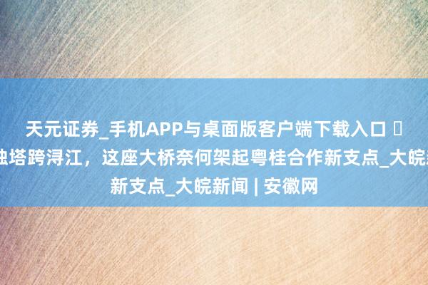 天元证券_手机APP与桌面版客户端下载入口 ​大国大桥｜独塔跨浔江，这座大桥奈何架起粤桂合作新支点_大皖新闻 | 安徽网